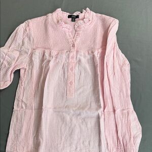 J. Crew Light Pink Textured Blouse